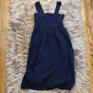 Uniqlo Blue Sleeveless Square Neck Sundress